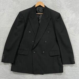 Vintage Pierre Balmain Paris Blazer Men 40R Wool Double Breasted Coat Old‎ Money